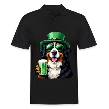 Bouvier Bernois Tenue de bière pour la Saint-Patrick - Polo Homme - noir - Devant - Kai (181cm)