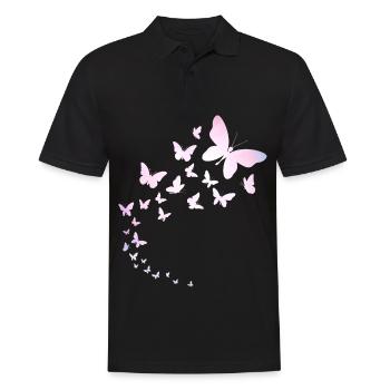 Butterflies fly - Men's Polo Shirt - black - Front - Kai (181cm)