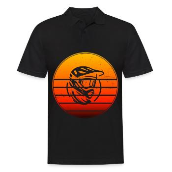 MTB Radfahrer Damen Mountainbike Radfahren - Männer Poloshirt - Schwarz - Vorne - Kai (181cm)