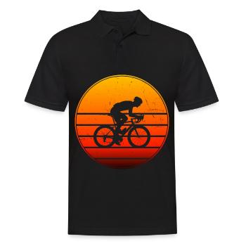 Herren Roadbike Rennradfahrer Rennradfahren - Männer Poloshirt - Schwarz - Vorne - Kai (181cm)