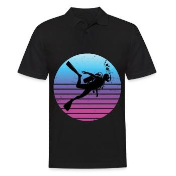 Diver Diver Hommes Scuba Diver Plongée sous-marine - Polo Homme - noir - Devant - Kai (181cm)
