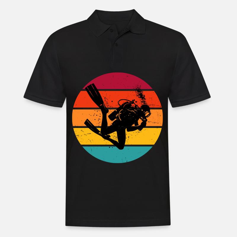 Plongée Libre Scuba Diver Homme - Polo Homme - noir
