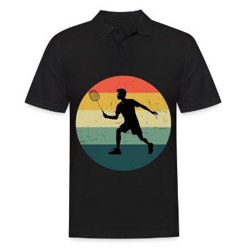Badminton Men Women Badminton Players Squash - Men's Polo Shirt - black - Front - Kai (181cm)