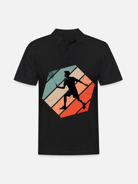 Badminton player Badminton Badminton Squash - Men's Polo Shirt - black