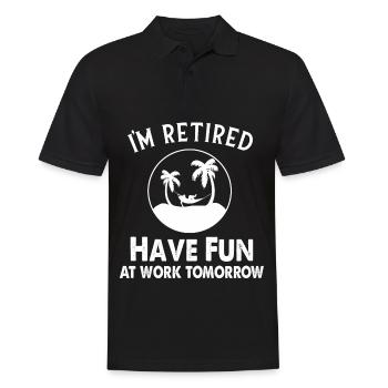 Retired - Men's Polo Shirt - black - Front - Kai (181cm)
