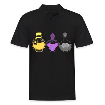 Non binary potions - Men's Polo Shirt - black - Front - Kai (181cm)