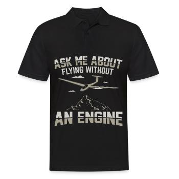 Gliding - Men's Polo Shirt - black - Front - Kai (181cm)
