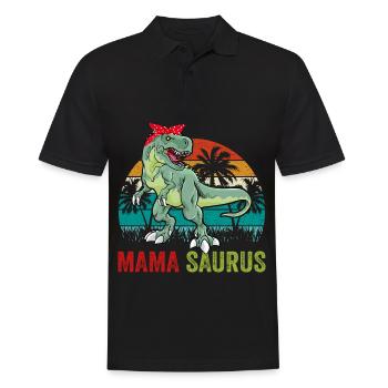 Mamasaurus T Rex dinosaure Drôle Maman Famille - Polo Homme - noir - Devant - Kai (181cm)
