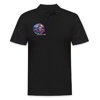 Feel the rhythm - Zebra at the DJ booth - Men's Polo Shirt - black - Front - Kai (181cm)