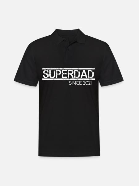 Super-père depuis 2021 - Polo Homme - noir