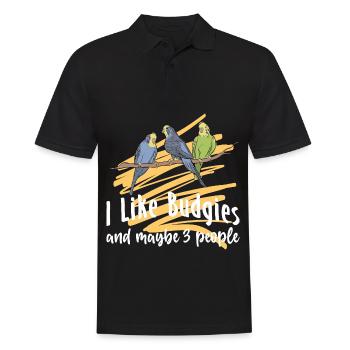 Budgerigar Pet Bird | Birds Gift Ideas - Men's Polo Shirt - black - Front - Kai (181cm)