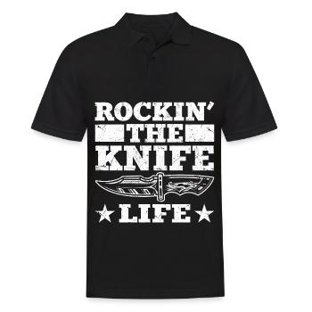 Knife collector gift idea | Knives Collection Hobby - Men's Polo Shirt - black - Front - Kai (181cm)