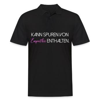 May contain traces of empathy saying Scripture - Men's Polo Shirt - black - Front - Kai (181cm)