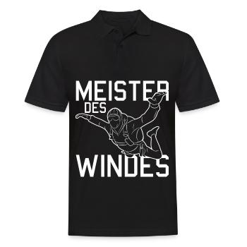 Indoor Skydiving - Men's Polo Shirt - black - Front - Kai (181cm)
