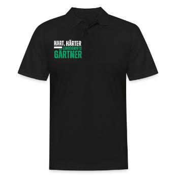 Hart Härter Landschaftsgärtner. Garten Spruch - Männer Poloshirt - Schwarz - Vorne - Kai (181cm)