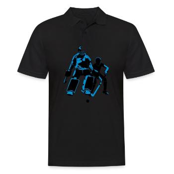 Torwart Feldhockey - Männer Poloshirt - Schwarz - Vorne - Kai (181cm)