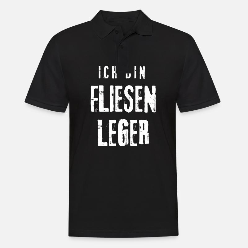 fliesenleger Handwerker - Männer Poloshirt - Schwarz