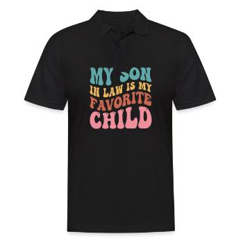 Mein Schwiegersohn ist mein Lieblingskind - Männer Poloshirt - Schwarz - Vorne - Kai (181cm)