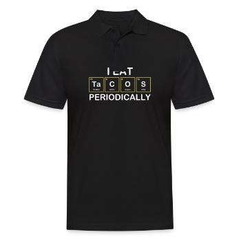 Ich esse Tacos Periodisch Chemie Periodensystem - Männer Poloshirt - Schwarz - Vorne - Kai (181cm)