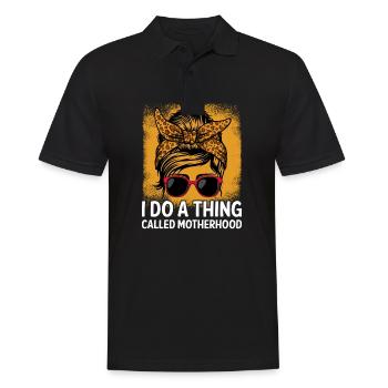 Thing Called Motherhood Mom Sayings Mother Quotes - Men's Polo Shirt - black - Front - Kai (181cm)