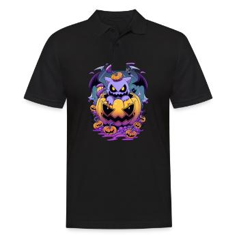 Halloween - Men's Polo Shirt - black - Front - Kai (181cm)