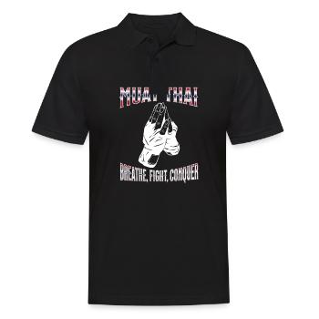 Muay Thai Boxing Muay Thai - Männer Poloshirt - Schwarz - Vorne - Kai (181cm)