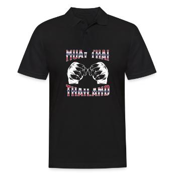 Muay Thai Boxing Muay Thai - Männer Poloshirt - Schwarz - Vorne - Kai (181cm)