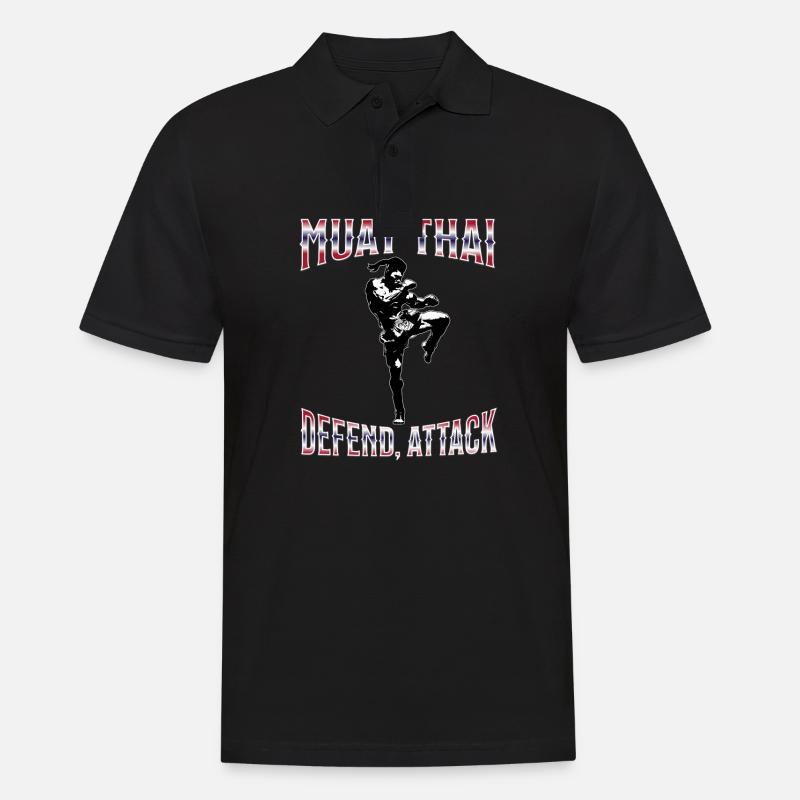 Muay Thaï Boxe Muay Thaï - Polo Homme - noir