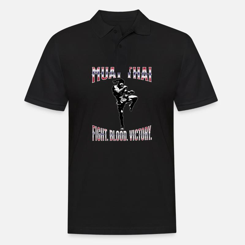 Muay Thai Boxing Muay Thai - Männer Poloshirt - Schwarz