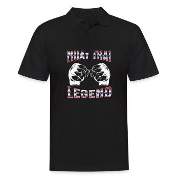 Muay Thai Boxing Muay Thai - Männer Poloshirt - Schwarz - Vorne - Kai (181cm)