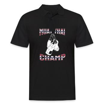 Muay Thai Boxing Muay Thai - Männer Poloshirt - Schwarz - Vorne - Kai (181cm)