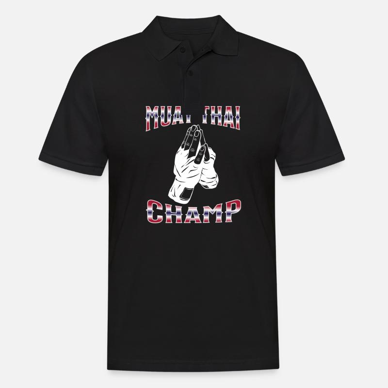 Muay Thai Boxing Muay Thai - Männer Poloshirt - Schwarz