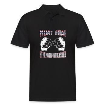 Muay Thai Boxing Muay Thai - Männer Poloshirt - Schwarz - Vorne - Kai (181cm)