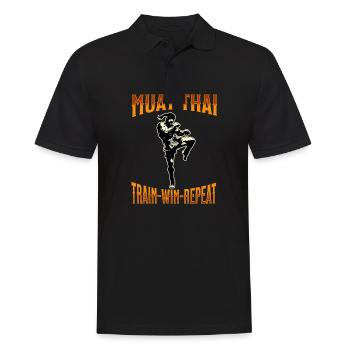 Muay Thai Boxing Muay Thai - Männer Poloshirt - Schwarz - Vorne - Kai (181cm)