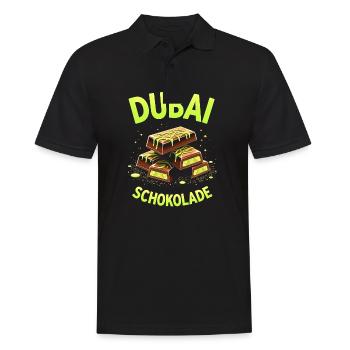 Dubai-Schokolade - Schokolade-Meme - Männer Poloshirt - Schwarz - Vorne - Kai (181cm)