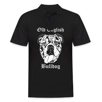 Old English Bulldog - Männer Poloshirt - Schwarz - Vorne - Kai (181cm)