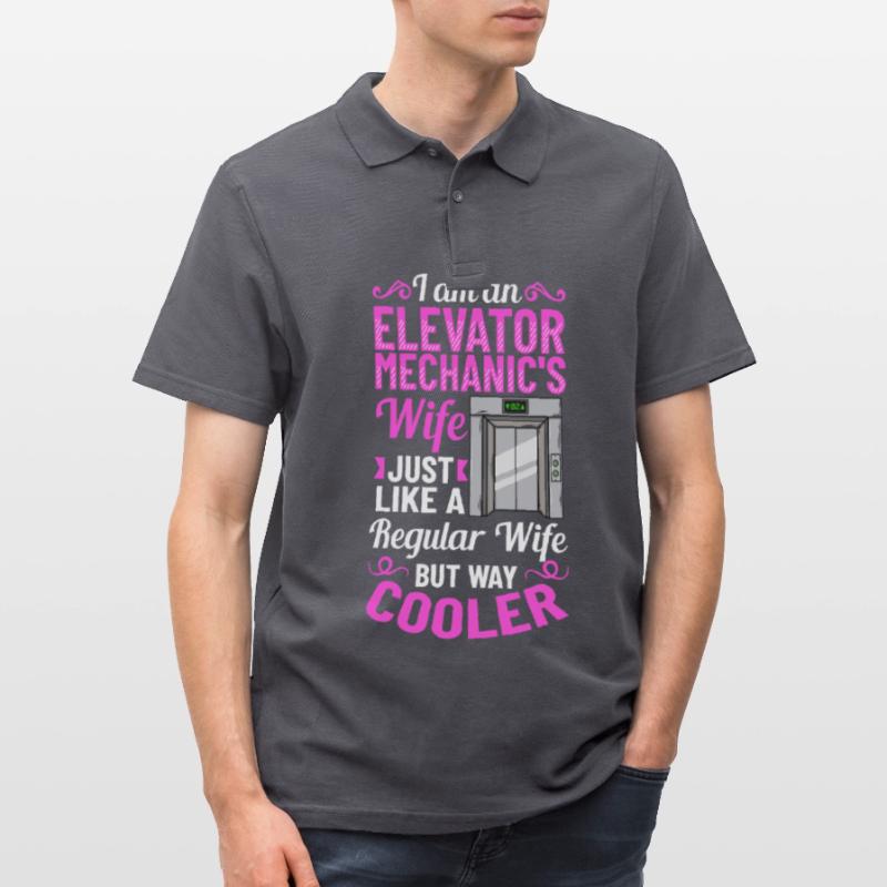 Elevator Elevator System Technician Woman Elevator Elevator Men's Polo Shirt