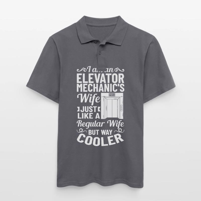 Elevator Elevator System Technician Woman Elevator Elevator Men's Polo Shirt