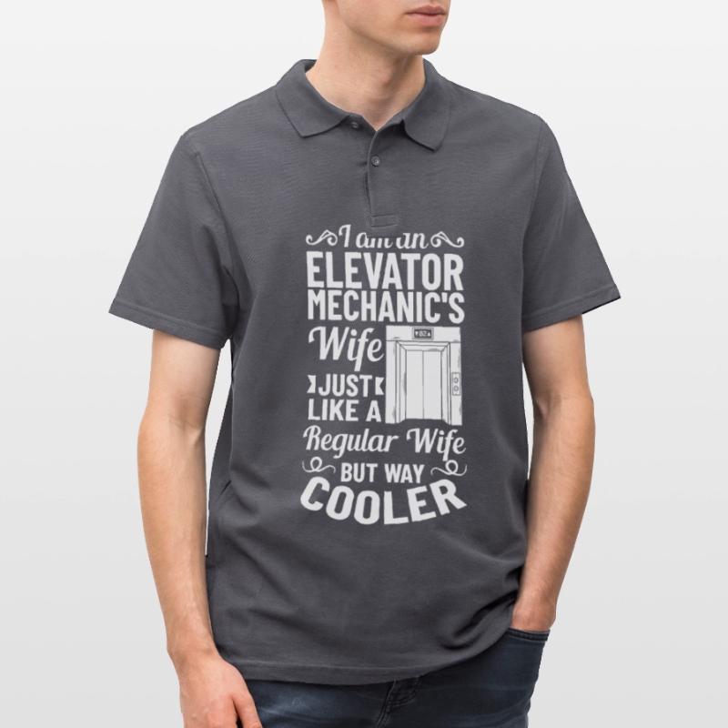 Elevator Elevator System Technician Woman Elevator Elevator Men's Polo Shirt