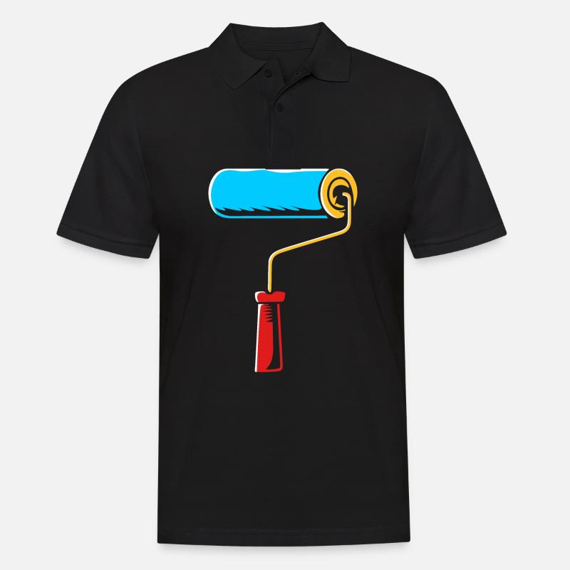 Maler - Männer Poloshirt - Schwarz