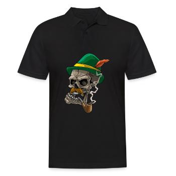 Lausbua Lausbub Lederhosen Trachten - Men's Polo Shirt - black - Front - Kai (181cm)