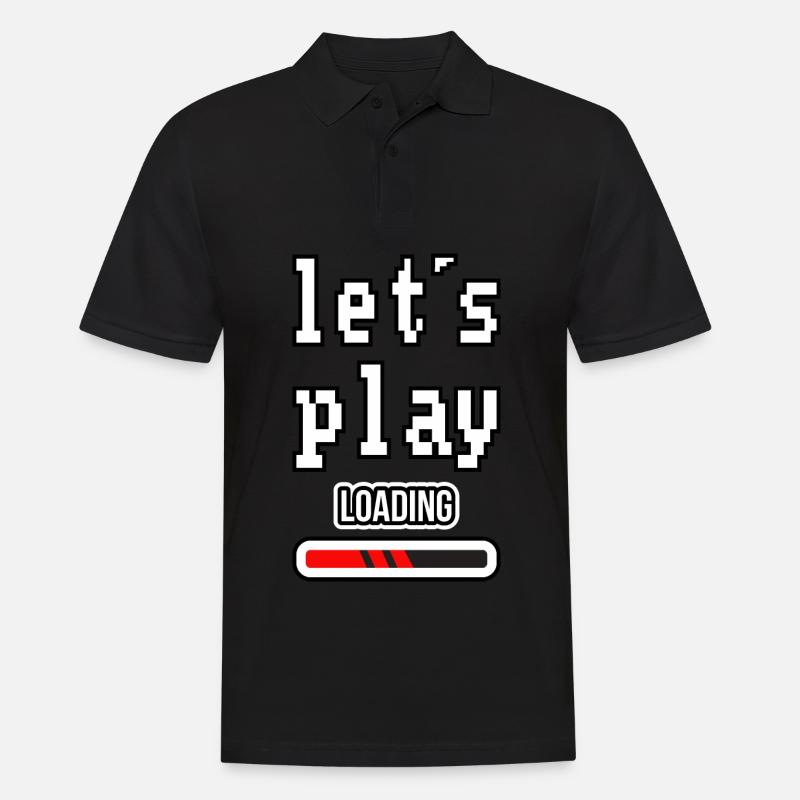 Let´s play - Männer Poloshirt - Schwarz