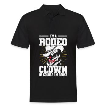 Rodeo - Männer Poloshirt - Schwarz - Vorne - Kai (181cm)