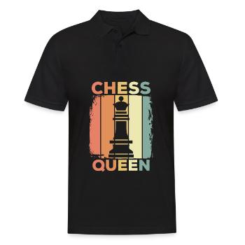 Schach - Männer Poloshirt - Schwarz - Vorne - Kai (181cm)