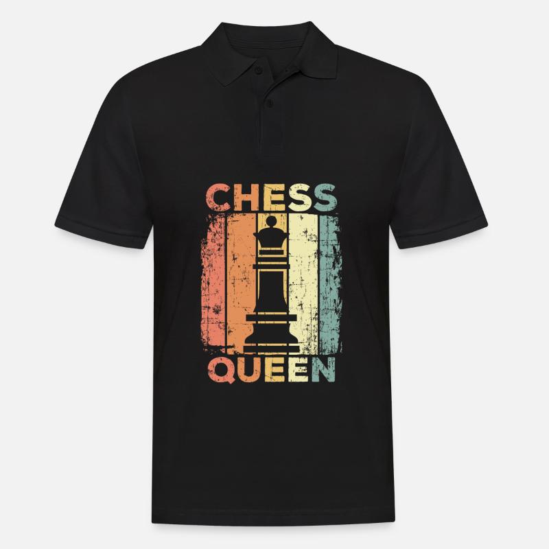 Retro Schach - Männer Poloshirt - Schwarz