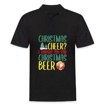 Christmas Cheer Beer Holiday Drinking Gift - Men's Polo Shirt - black - Front - Kai (181cm)