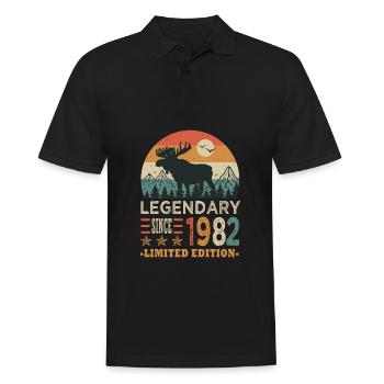 1982 legendary anniversaire né en 1982 - Polo Homme - noir - Devant - Kai (181cm)