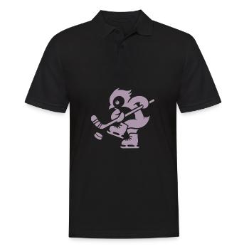 Penguin Hockey Minimalist Players - Men's Polo Shirt - black - Front - Kai (181cm)