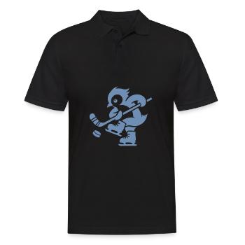 Penguin Hockey Minimalist Players - Men's Polo Shirt - black - Front - Kai (181cm)
