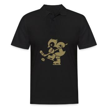 Penguin Hockey Minimalist Players - Men's Polo Shirt - black - Front - Kai (181cm)